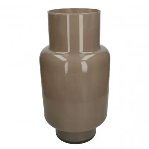 Glas braun Vase Pien sand D20cm .5cm