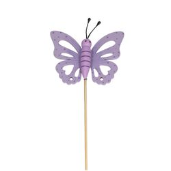Schmetterling auf Stab violett 7cm L50cm