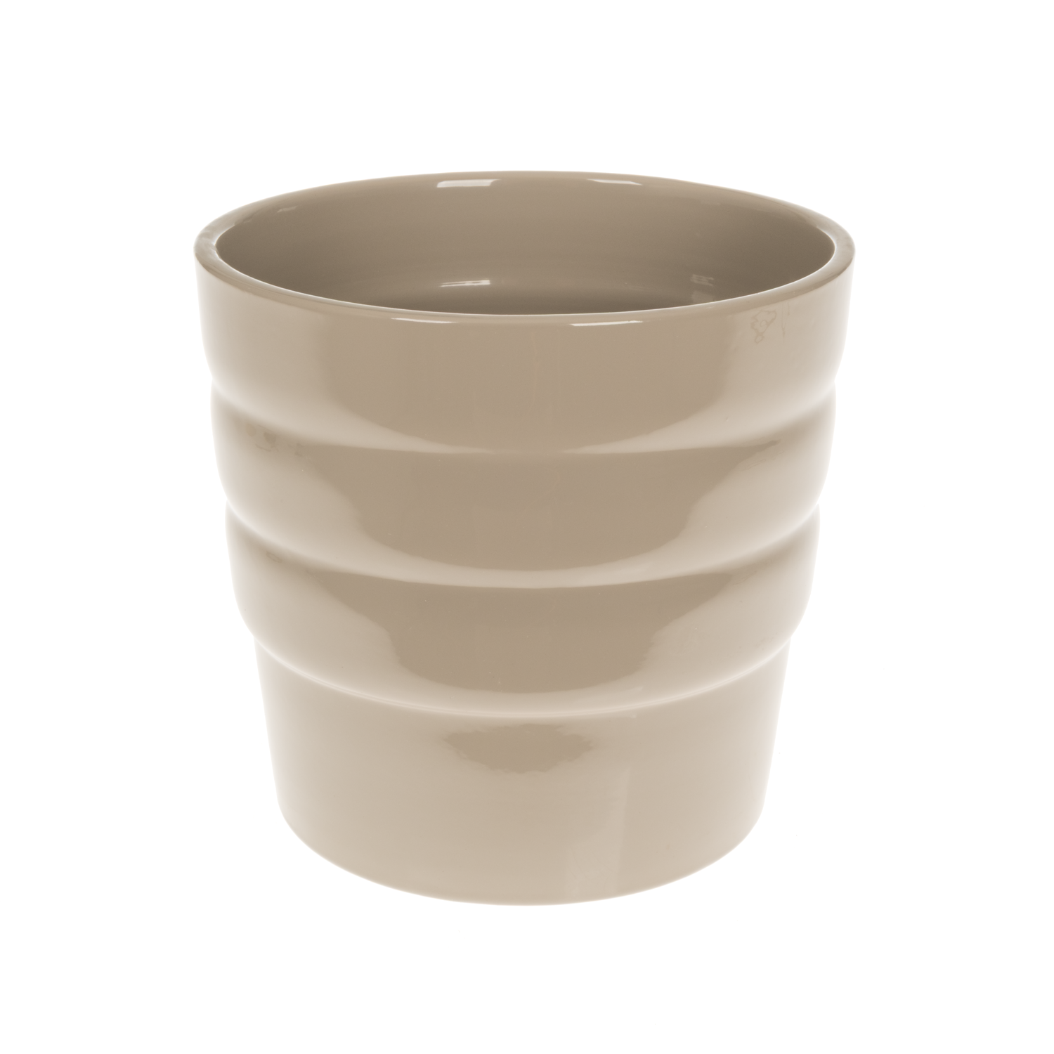 Keramik Übertopf Stockholm taupe D13cm H14cm