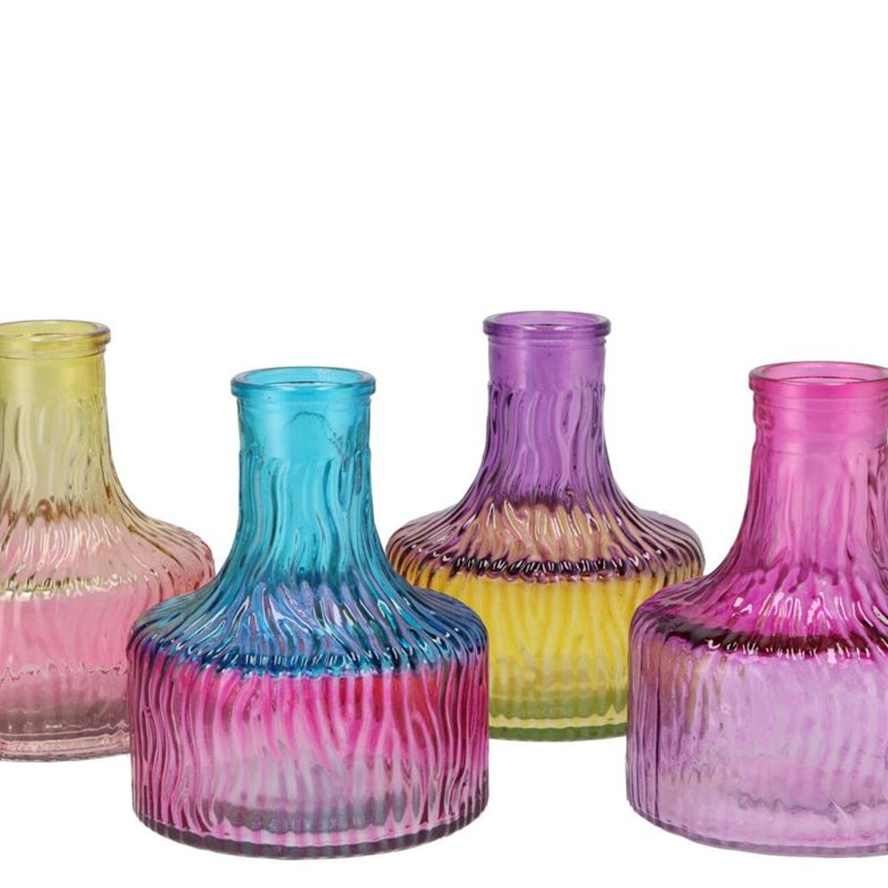 Glas Vase Bicolor mix D11cm H13CM