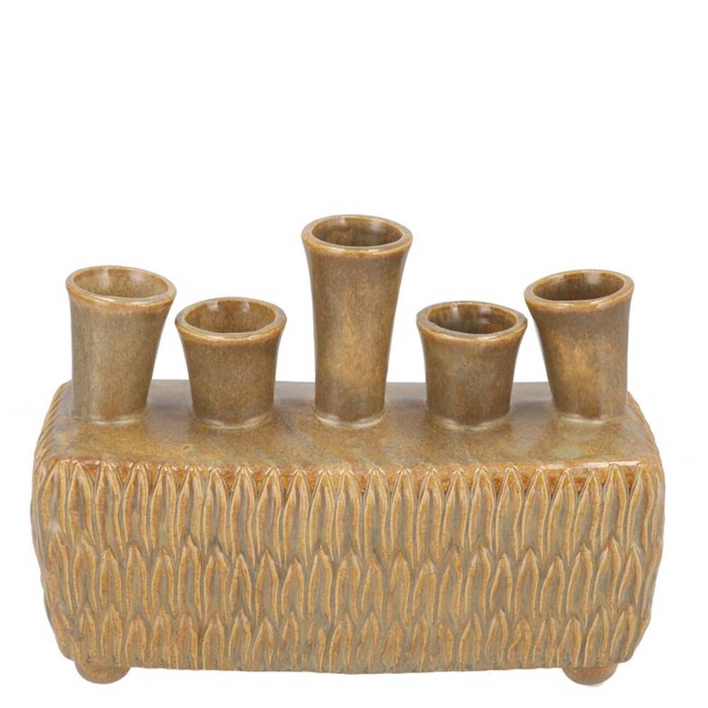 Keramik Vase Maysa dunkel grün 20x09x16cm