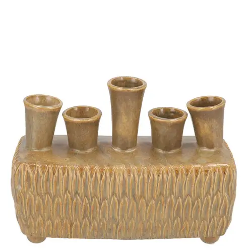 Keramik Vase Maysa dunkel grün 20x09x16cm