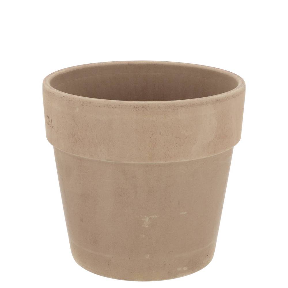 Keramik Übertopf Zylinder terra choco D15cm H15cm