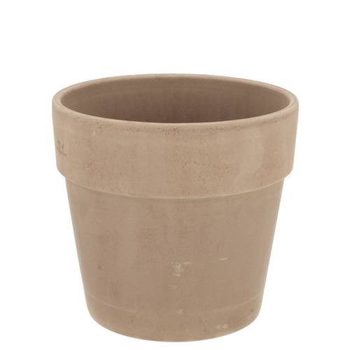 Keramik Übertopf Zylinder terra choco D15cm H15cm