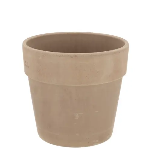 Keramik Übertopf Zylinder terra choco D15cm H15cm