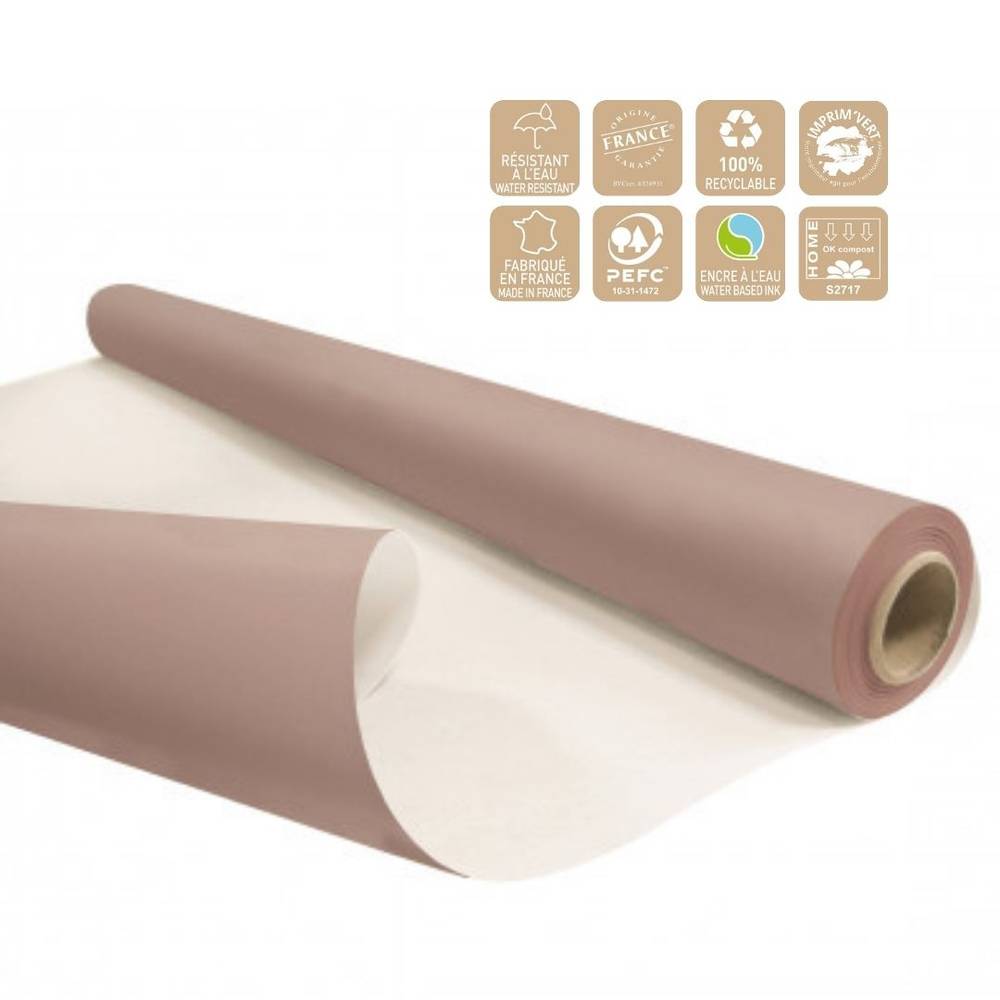 Papier Rolle Eco 80cm wasserb. hellbraun 25m