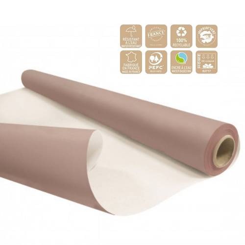 Papier Rolle Eco 80cm wasserb. hellbraun 25m