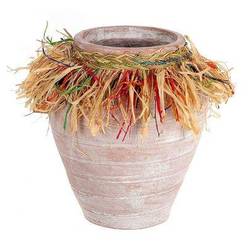 Keramik Vase Koluma gebleicht D19cm H26cm