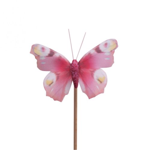 Schmetterling auf Stab Aurelia rosa 50cm 8cm