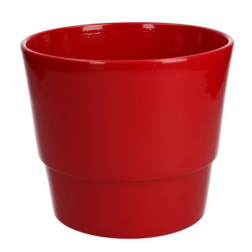 Keramik Übertopf Basic rot D18cm H15cm