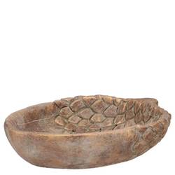 Beton Schale Eichel gold 21x17x05cm