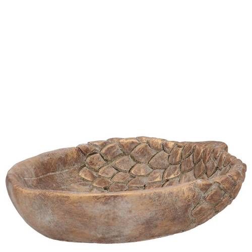 Beton Schale Eichel gold 21x17x05cm