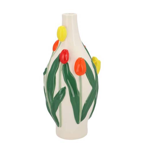 Keramik Vase Isa Dutch orange/gelb 15x15x30cm