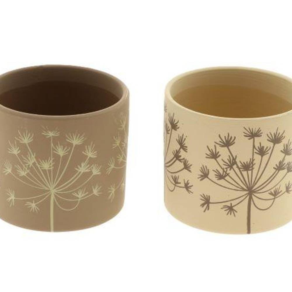 Keramik Übertopf Anethum braun mix D12cm H10.5cm