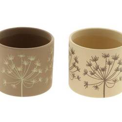 Keramik Übertopf Anethum braun mix D12cm H10.5cm