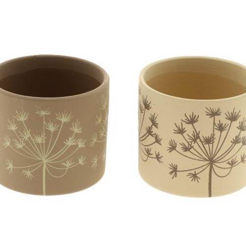 Keramik Übertopf Anethum braun mix D12cm H10.5cm