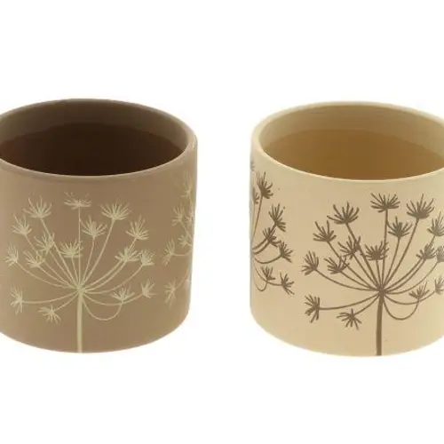 Keramik Übertopf Anethum braun mix D12cm H10.5cm