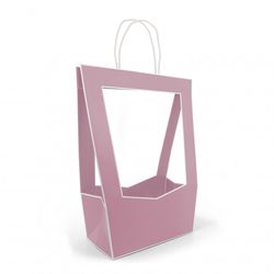 Tasche Medaillon rosa 23x14x38cm
