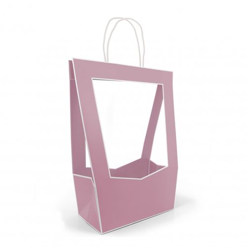Tasche Medaillon rosa 23x14x38cm