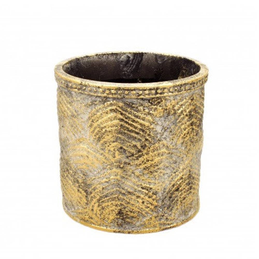 Keramik Swirl gold D17cm H17cm