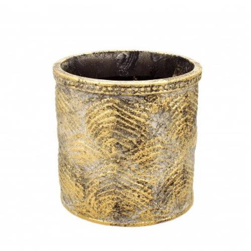 Keramik Swirl gold D17cm H17cm