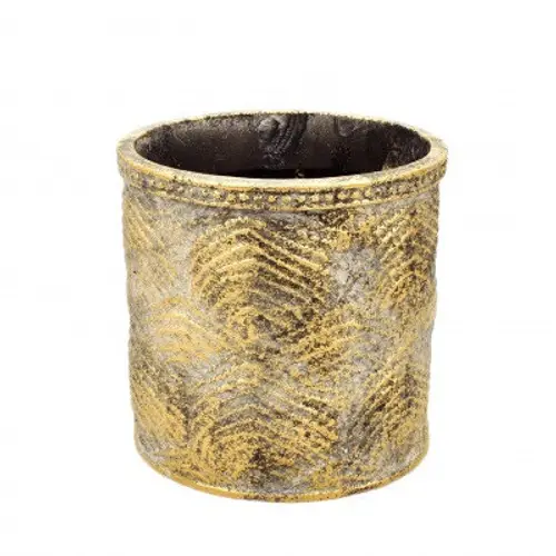 Keramik Swirl gold D17cm H17cm