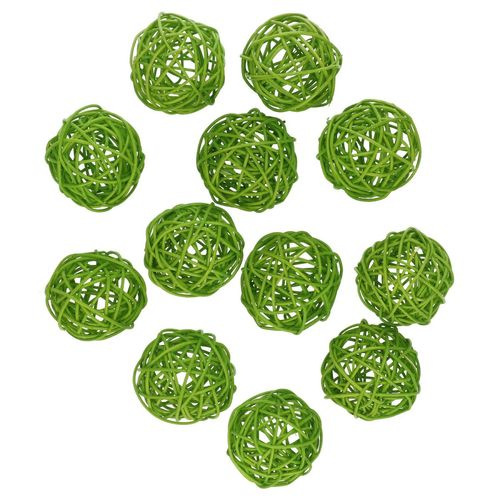 Rattan Kugel hell grün D06cm x12
