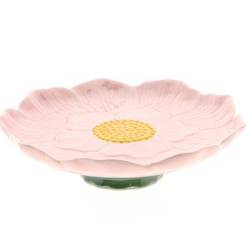 Keramik Teller Blume rosa D25cm