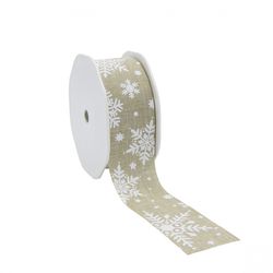Band Schneeflocke natur 38mm 15m