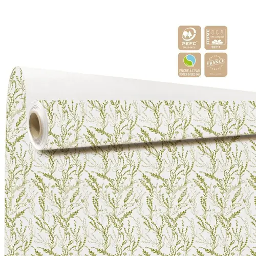 Papier Rolle 80cm 40m Arborescence grün/weiss