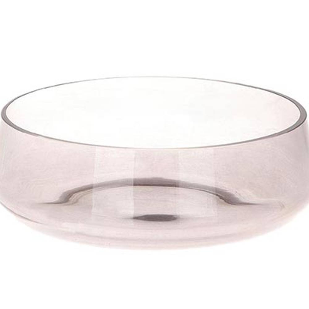 Glas Schale geräuchert D32cm H11cm