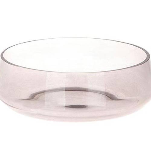Glas Schale geräuchert D32cm H11cm