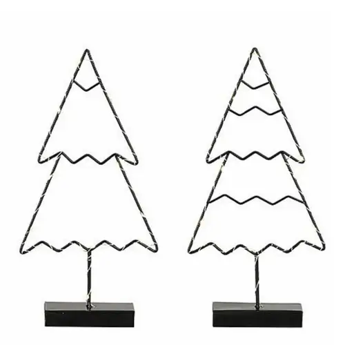 LED Baum mix schwarz 17x05x34cm