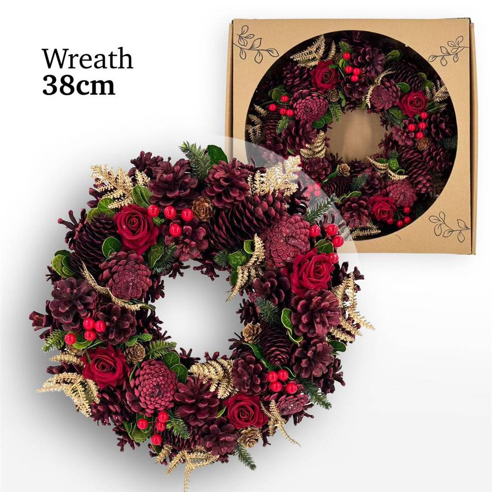 Kranz Xmas rot D38cm 