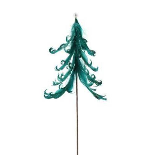 Baum Feder auf Stab grün D12cm L40cm