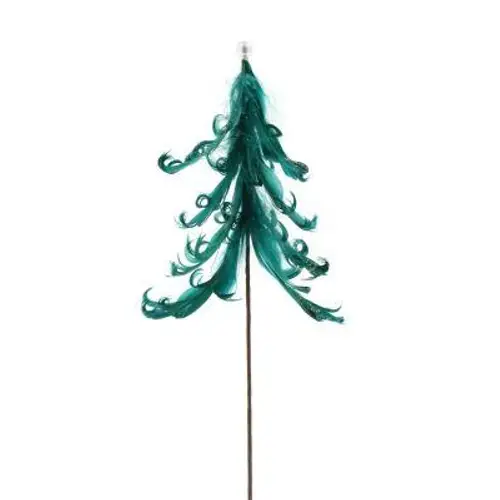 Baum Feder auf Stab grün D12cm L40cm