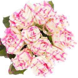 Rose wachs weiss/rosa Choco Roseberry Love 70cm duften