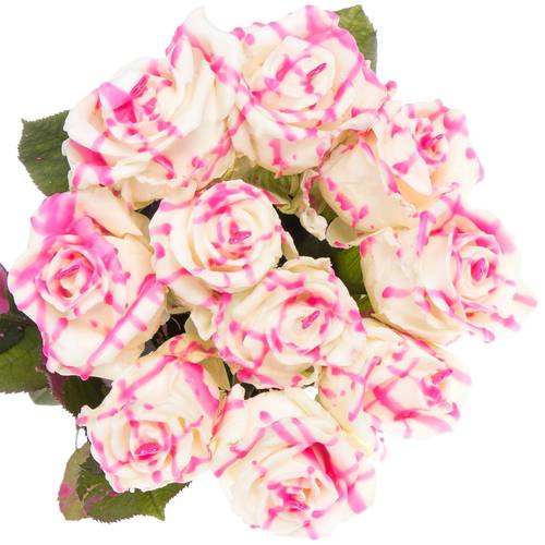 Rose wachs weiss/rosa Choco Roseberry Love 70cm duften