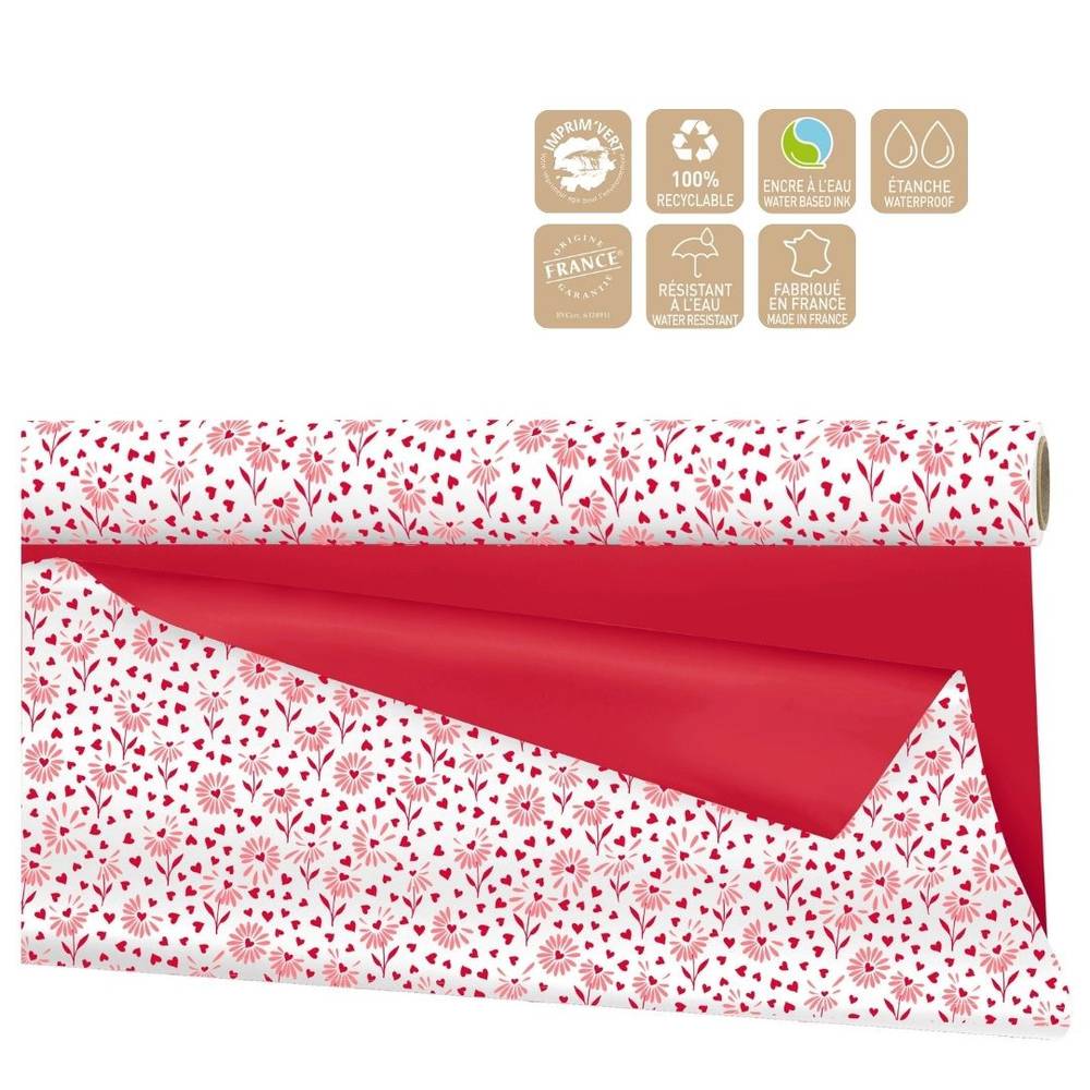 Folien Rolle 80cm Galant rot/weiss 25m