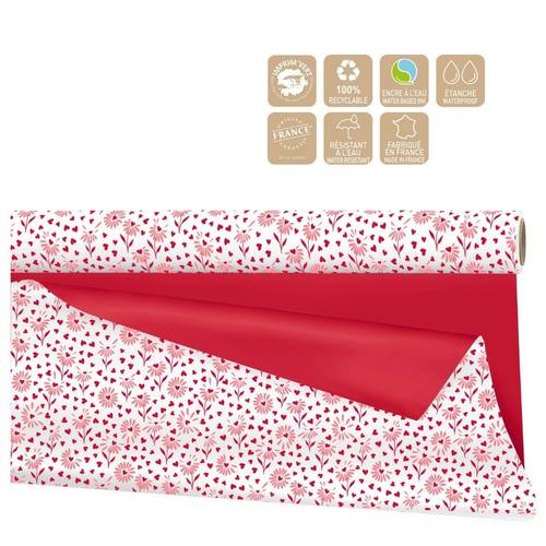 Folien Rolle 80cm Galant rot/weiss 25m