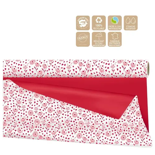 Folien Rolle 80cm Galant rot/weiss 25m