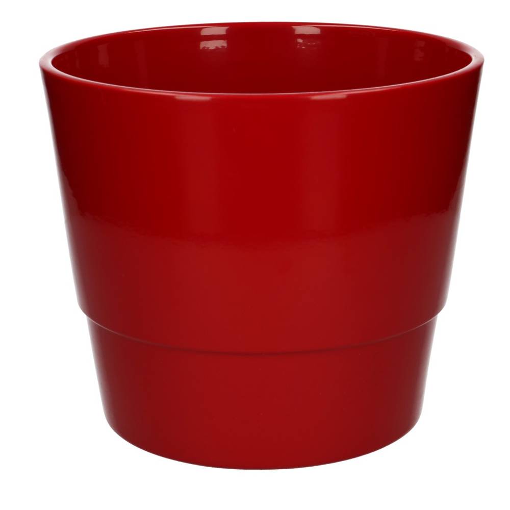 Keramik Übertopf Basic rot D22cm H19cm