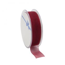 Band Organza weinrot 25mm 50m