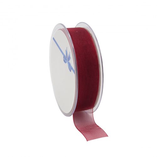 Band Organza weinrot 25mm 50m