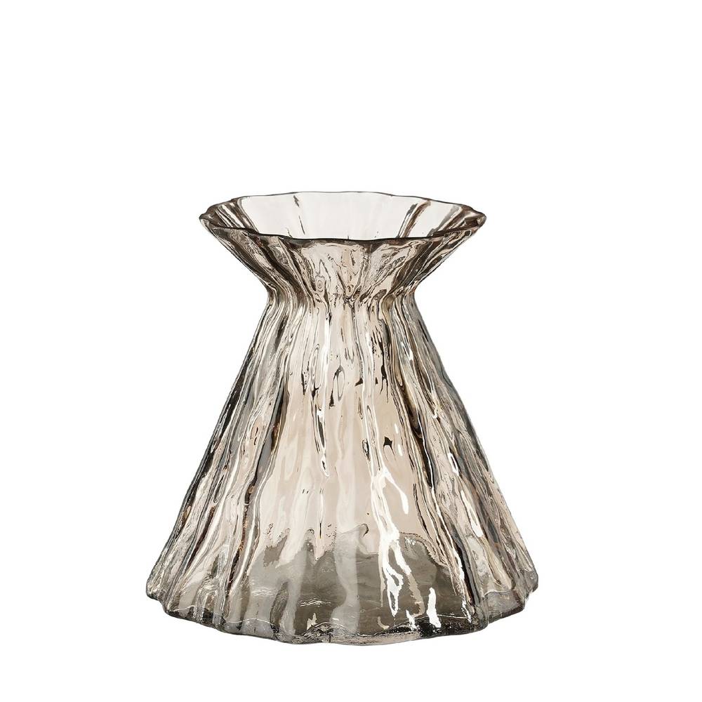 Glas Vase Lauren braun D16cm H16cm