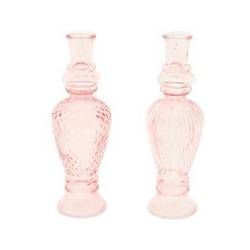 Glas Vase Meghan hell rosa D07cm H22cm