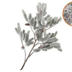 Seiden Kiefer mit Zapfen und Schnee L122cm