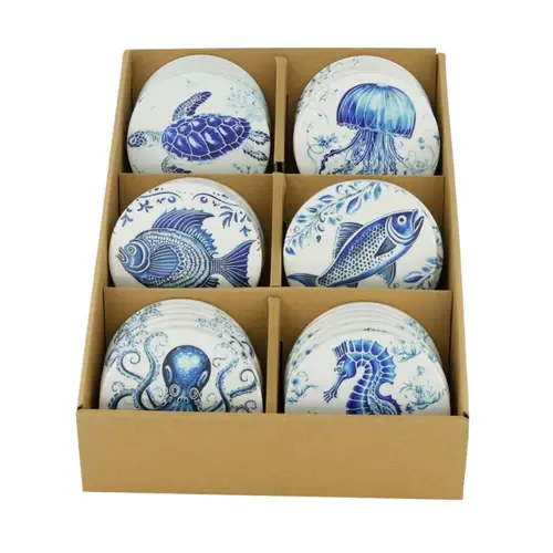 Untersetzer mix Sea blau D10cm