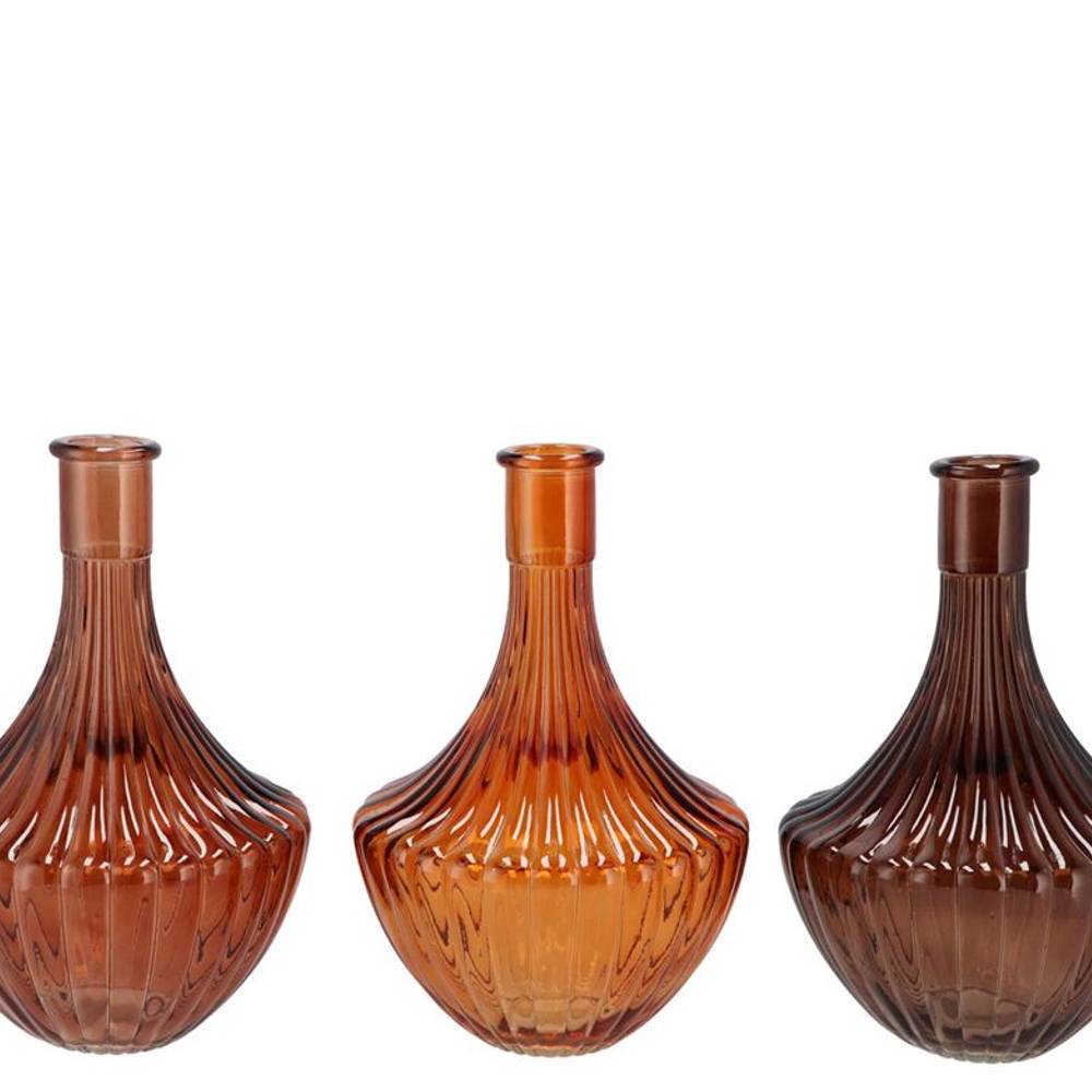 Glas Vase Dayah Terra mix braun 17x24cm