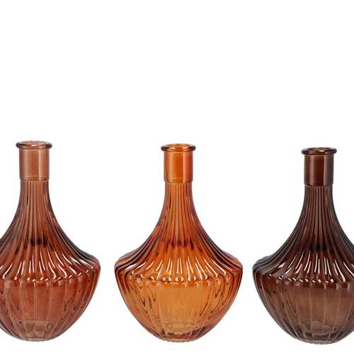 Glas Vase Dayah Terra mix braun 17x24cm